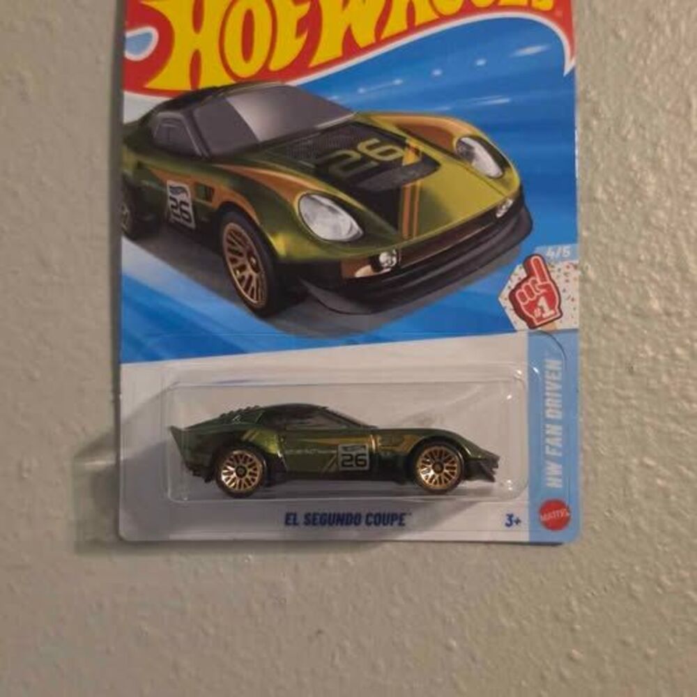 Hot Wheels El Segundo Coupe HW Fan Driven Olive Green Die Cast Toy Car Mint